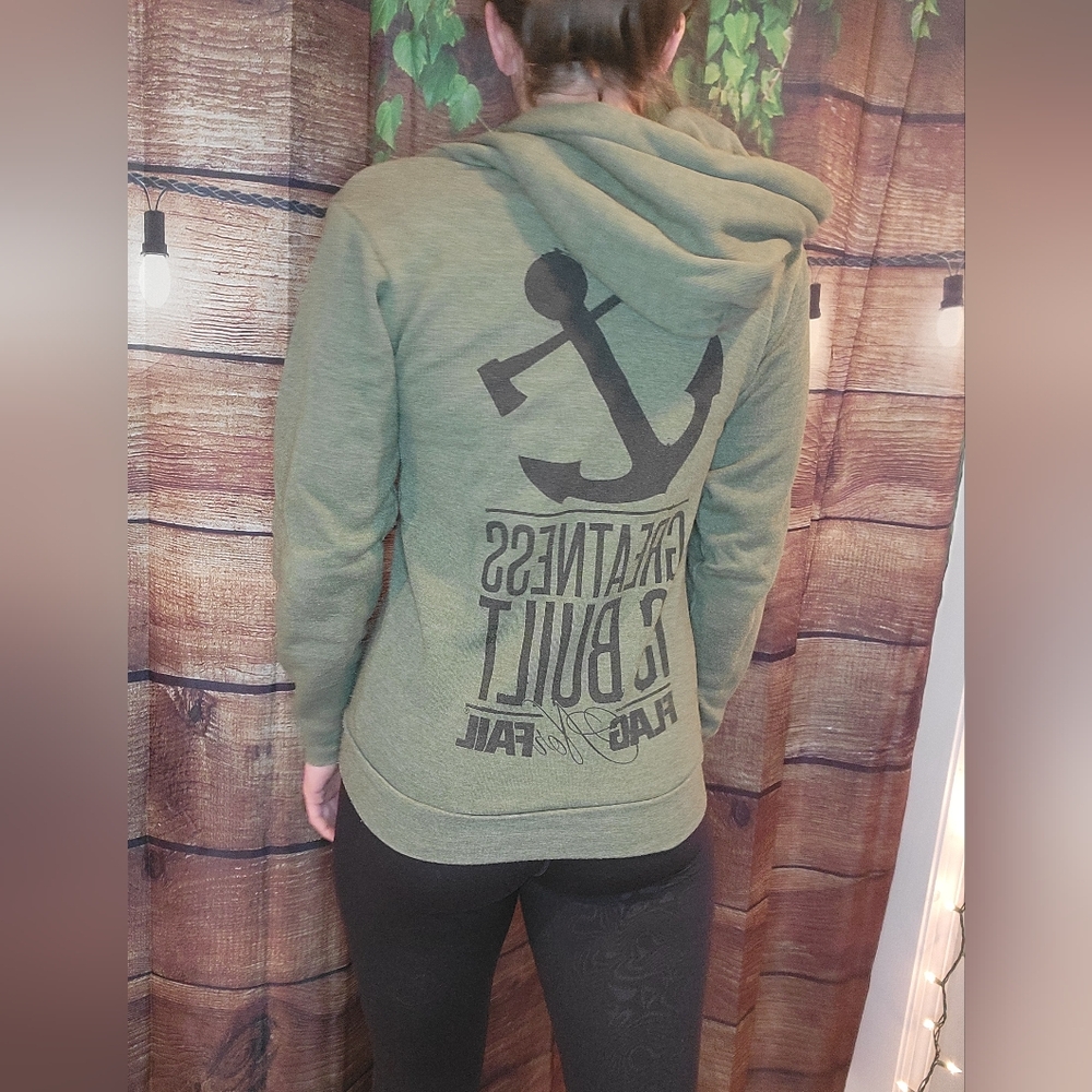 Green Anchor Graphic Hoodie